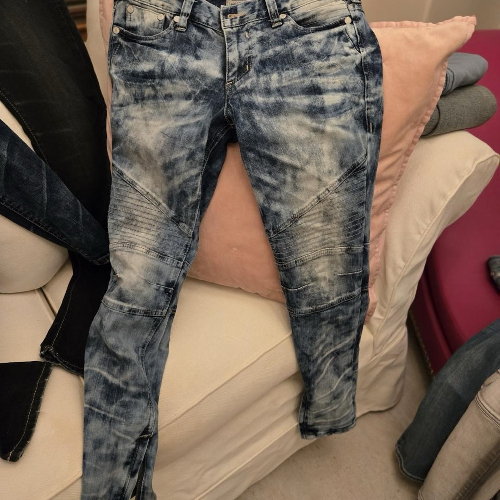 Affliction Blue Skinny Jeans Vintage Distressed